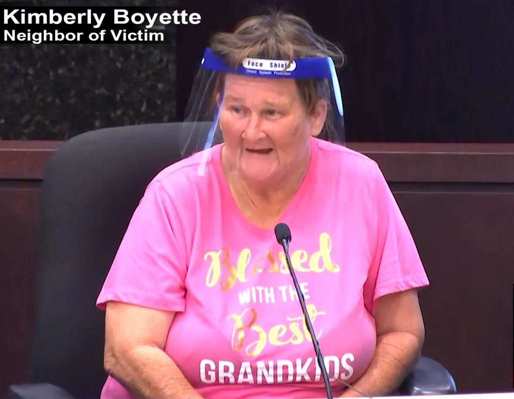 Kimberly Boyette, eye witness